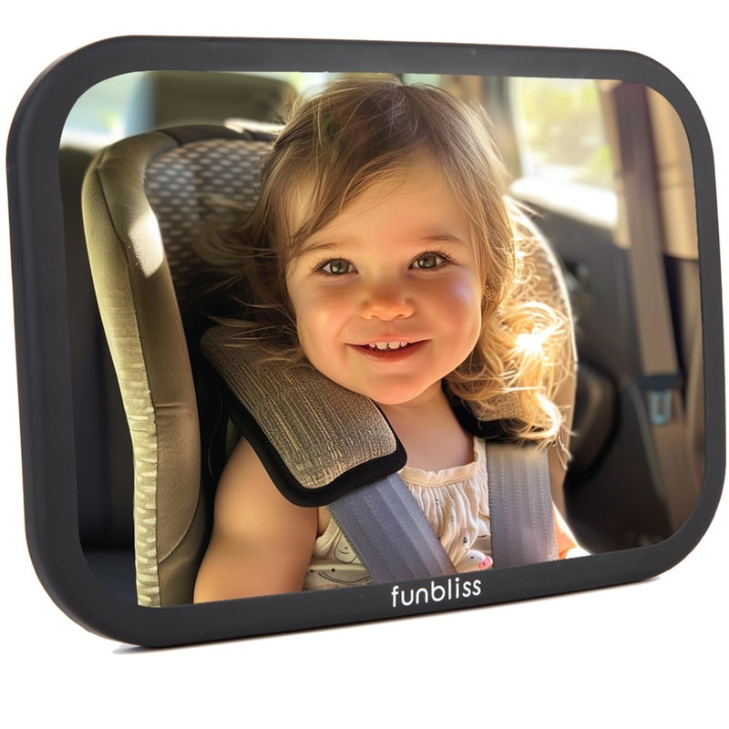Funbliss Baby Car Mirror Safely Monitor,Car Mirror Baby Rear Facing Seat，No Assembly Required, Safer，Best Newborn, Shatterproof - Image 1